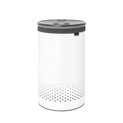 Brabantia Laundry Hamper, 16 Gallon (60 Liter) In White