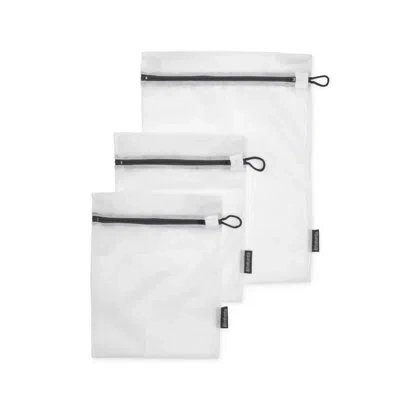 Brabantia Laundry Wash Bags, Set Of 3, In 2 Sizes In White