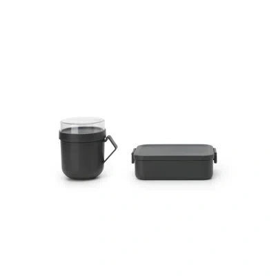 Brabantia Make & Take 2 Piece Food Storage Set In Dark Gray