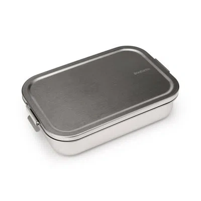 Brabantia Make & Take Lunch Box, Large - Matte Steel In Silver