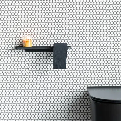 Brabantia Mindset Toilet Roll Holder With Shelf In Mineral Infinite Gray