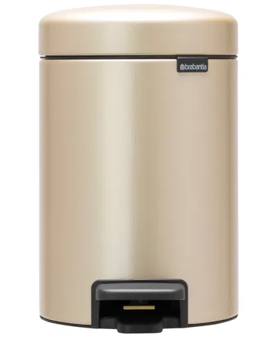 Brabantia New Icon Step On Trash Can, 0.8 Gallon, 3 Liter In Metallic Gold