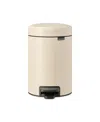 Brabantia New Icon Step On Trash Can, 0.8 Gallon, 3 Liter In Soft Beige