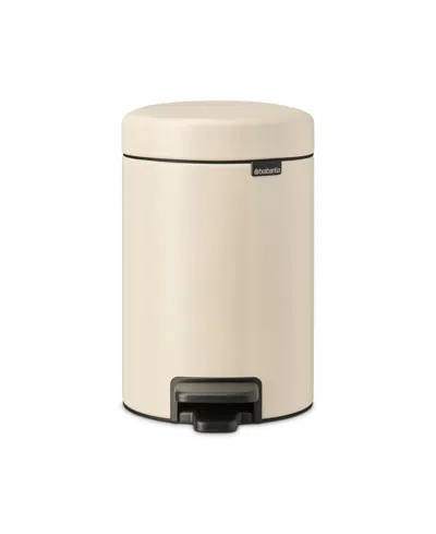 Brabantia New Icon Step On Trash Can, 0.8 Gallon, 3 Liter In Soft Beige