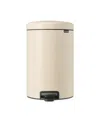 Brabantia New Icon Step On Trash Can, 5.3 Gallon, 20 Liter In Soft Beige