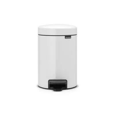Brabantia Newicon Step On Trash Can, 0.8 Gallon (3 Liter) In White