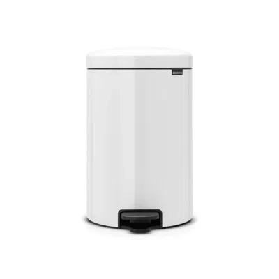 Brabantia Newicon Step On Trash Can, 3.2 Gallon (12 Liter) In White