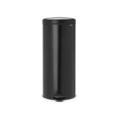 Brabantia Newicon Step On Trash Can, 8 Gallon (30 Liter) In Matte Black