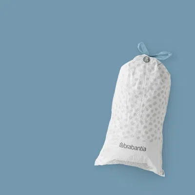 Brabantia Perfectfit Trash Bags, Code O, 8 Gallon (30l), 120 Trash Bags In White
