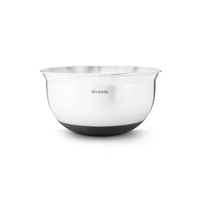 Brabantia Profile Mixing Bowl Matte Steel, 1.1 Quart (1 Liter) In Black;matte Steel