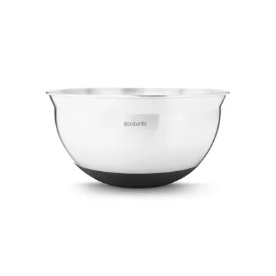 Brabantia Profile Mixing Bowl Matte Steel, 1.7 Quart (1.6 Liter) In Black;matte Steel