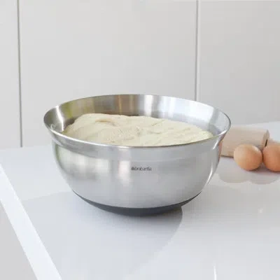 Brabantia Profile Mixing Bowl Matte Steel, 3.2 Quart (3 Liter) In Black;matte Steel