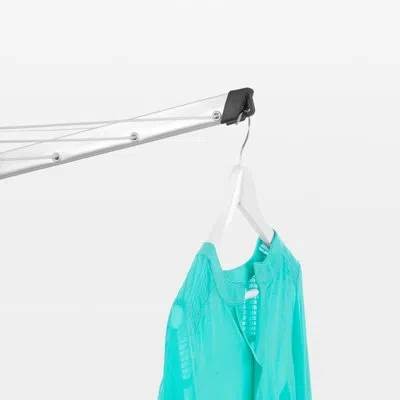 Brabantia Rotary Essential Outdoor Clothesline, 98 Feet (30 Meters), 3 Arms, With Plastic Ground Tube