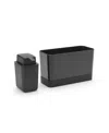 Brabantia Sink Side Sink Organizer Set, Sink Organizer And Soap Dispenser In Dark Gray