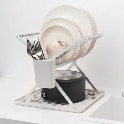 Brabantia Sinkside Foldable Dish Rack In Light Gray