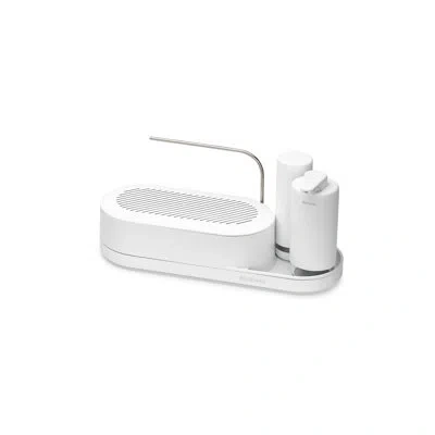 Brabantia Sinkstyle Organizer Set Of 3 - Organizer, Soap Squeezer And Soap Dispener In Mineral Fresh White