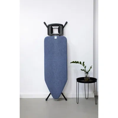 Brabantia Size C Large Ironing Board With Solid Steam Iron Rest In Denim Blue