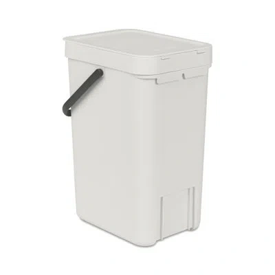 Brabantia Sort & Go Plastic Recycling Bin, 3.2 Gallon In Light Gray