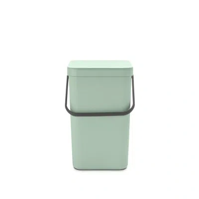 Brabantia Sort & Go Plastic Recycling Bin, 6.6 Gallon In Jade Green