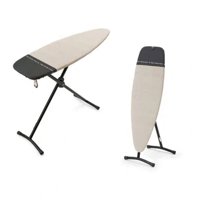 Brabantia Steam & Ironing Board D, 53 X 18 In (135 X 45 Cm) With Heat Resistant Iron Parking Zone, 1.4 In (35  In Denim Gray