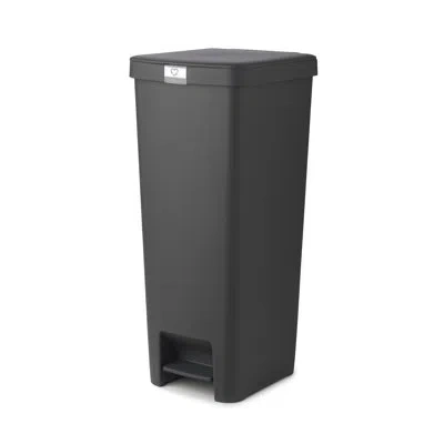 Brabantia Stepup Step On Trash Can, 10.6 Gallon (40 Liter) In Dark Gray