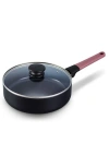 Brabantia Tasty+ 9.5" Sauté Pan With Lid, Nonstick Ceramic Coating In Black