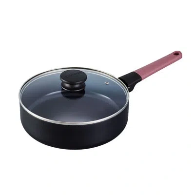 Brabantia Tasty+ Ceramic Nonstick Skillet Frying Pan 9.5" Non Toxic Pan Titanium Reinforced Ceramic Coating -  In Black