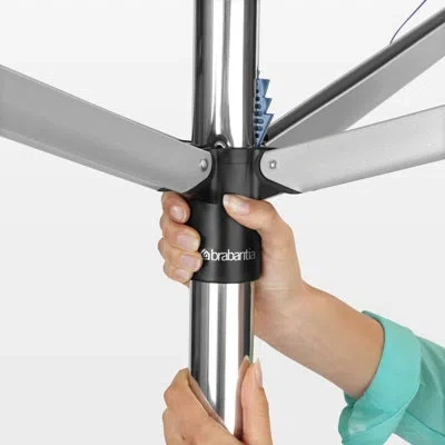 Brabantia Topspinner Outdoor Clothesline, 164 Feet (50 Meter), 3 Arms, With Concrete Tube