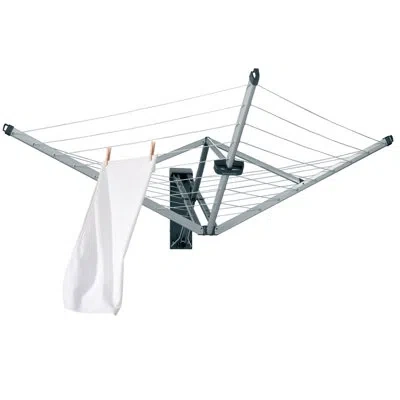 Brabantia Wallfix Wall-mounted Clothes Drying Rack With Protective Cover