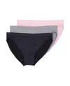 Brabar Comfy Undies Hi Leg Bikini, 3 Pack In Multi