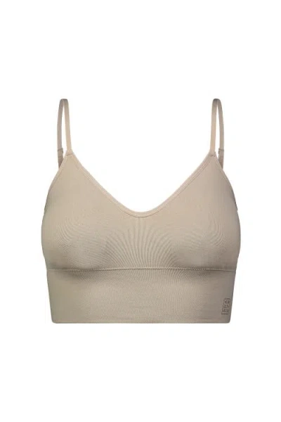 Brabar Everyday Longline Cami Bra With Keyhole Back In Neutral