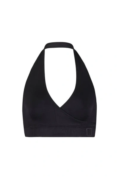 Brabar Hug Backless Halter Bralette In Black