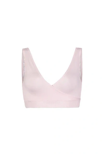 Brabar Hug Lace Back Sports Bra In Pink