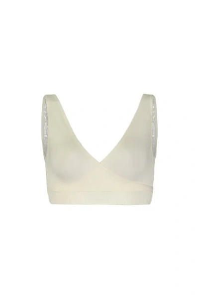 Brabar Hug Lace Back Sports Bra In White