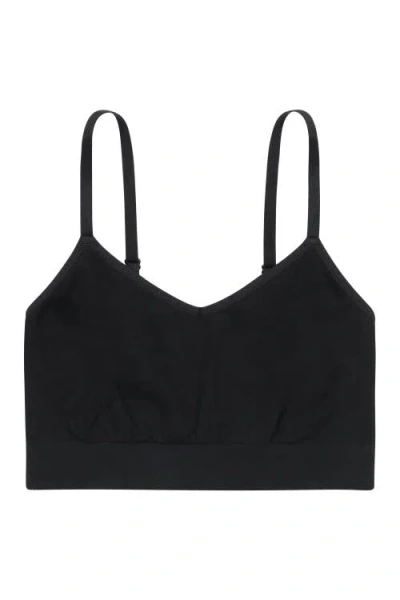Brabar Soft Convertible Crop Top To Halter Bralette In Black