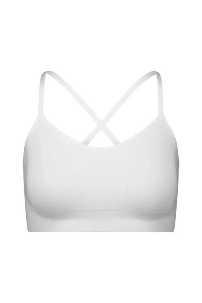 Brabar Soft Convertible Crop Top To Halter Bralette In White