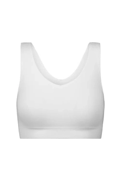 Brabar Soft Reversible V Crop Top Bralette In Gray