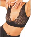 Brabar Soft V Lace Reversible Bralette In Black