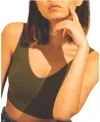 Brabar Soft V Lace Reversible Bralette In Green