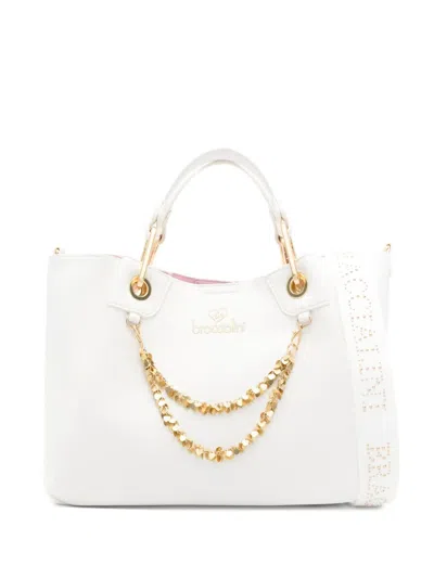 Braccialini Amy Chain Tote Bag In White