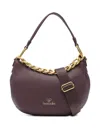 Braccialini Chain-detail Leather Shoulder Bag In Burgundy