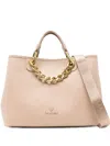 Braccialini Chain-detail Leather Tote Bag In Pink