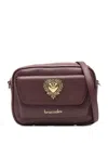 Braccialini Heart-appliqué Cross Body Bag In Burgundy