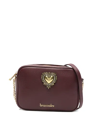 Braccialini Jinny Logo Chain Cross Body Bag In Burgundy