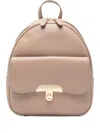 Braccialini Leather Backpack In Neutral