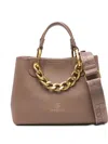 Braccialini Leather Tote Bag In Brown