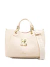 Braccialini Teddy-appliqué Tote Bag In White