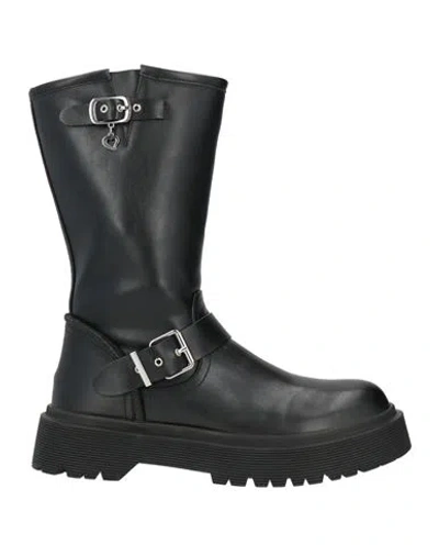 Braccialini Woman Ankle Boots Black Size 8 Synthetic Material