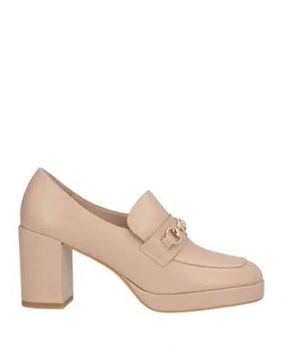 Braccialini Woman Loafers Blush Size 10 Calfskin In Pink
