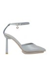 Braccialini Woman Pumps Sky Blue Size 7 Calfskin In Blue